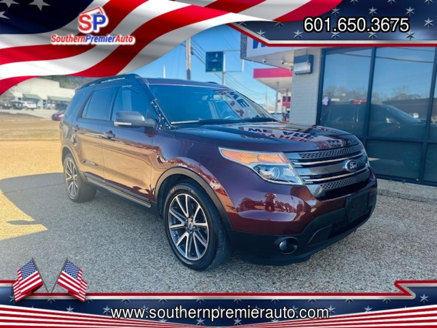 2015 RED FORD EXPLORER XLT (1FM5K7D89FG) , located at 922 W. Beacon St., Philadelphia, MS, 39350, (601) 650-3675, 32.770447, -89.127151 - Photo#0